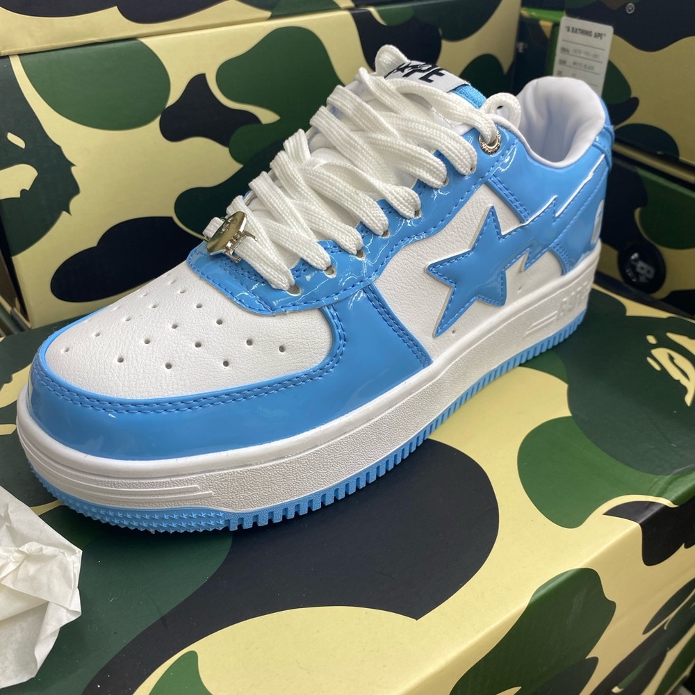 Baby blue Bape shoes